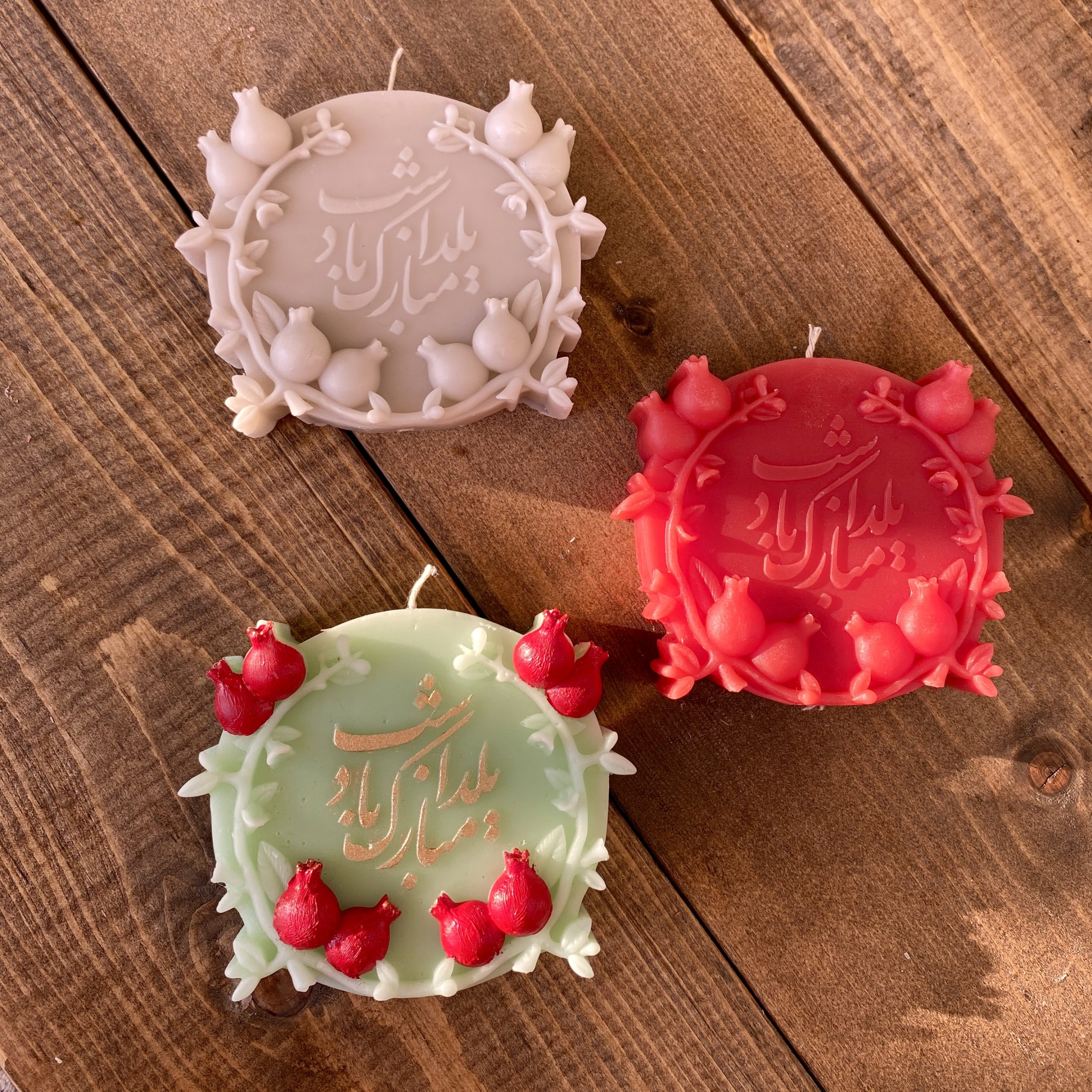 شمع کتیبه یلدا مبارک انواع رنگبندی